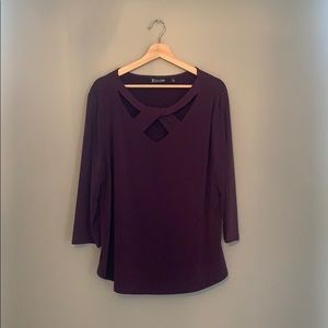 Plum 3/4 length sleeve top